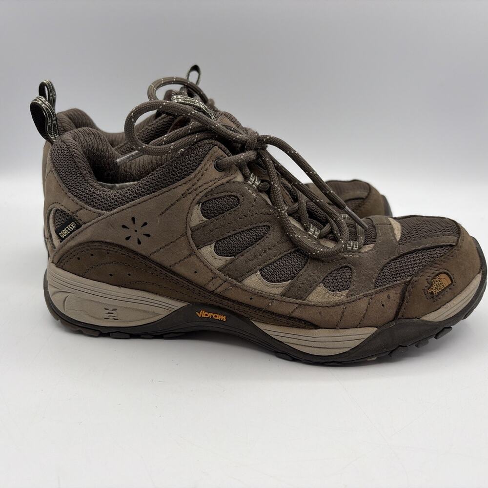 THE NORTH FACE Brown Gore-Tex Vibram Hiking Shoes Women's 8 Sable GTX XCR